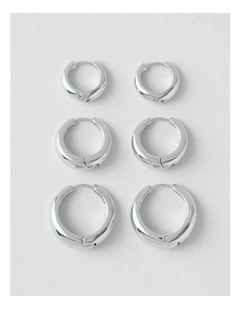 3PK Hoop in Silver