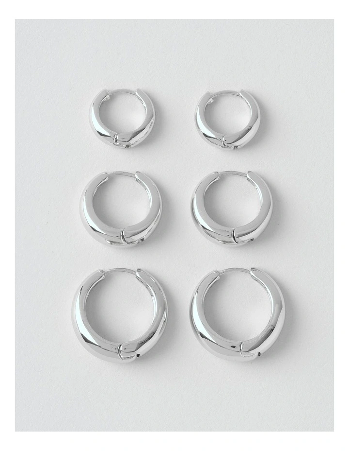 3PK Hoop in Silver image 1
