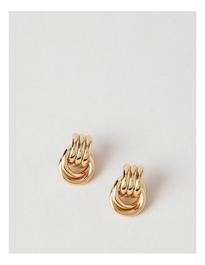 Small Door Knocker Earring in Gold image 1