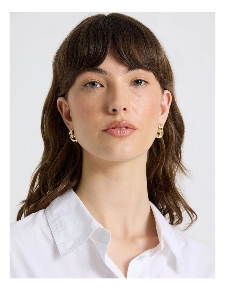 Small Door Knocker Earring in Gold image 4