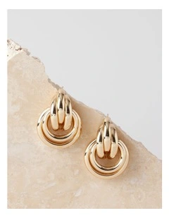 Doorknocker Earrings in Gold