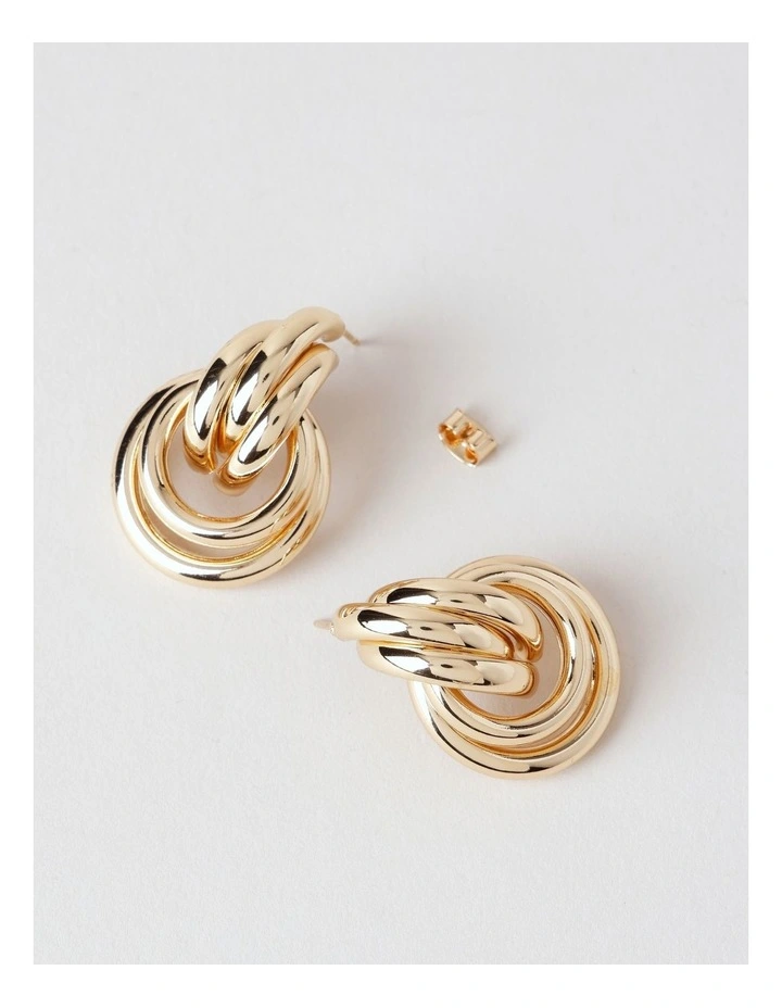 Doorknocker Earrings in Gold image 3