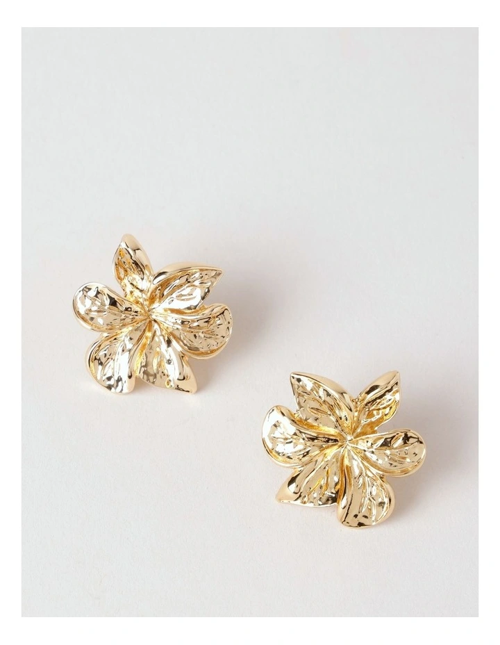 Flower Earring in Gold image 1