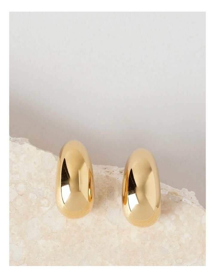 Curved Earring in Gold image 1