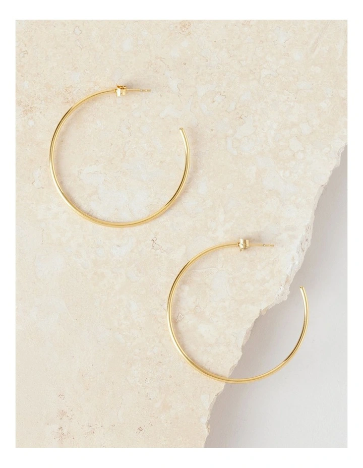 Fine 40MM Hoop in Gold image 1
