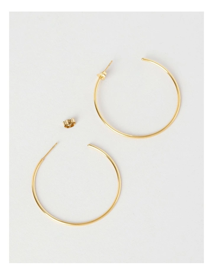 Fine 40MM Hoop in Gold image 3