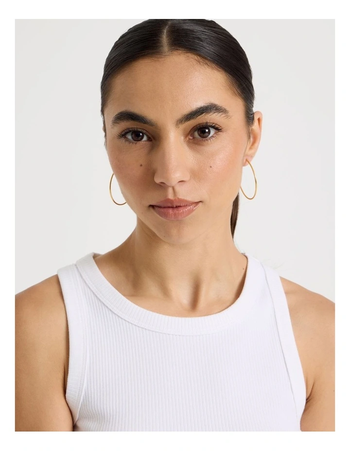 Fine 40MM Hoop in Gold image 4