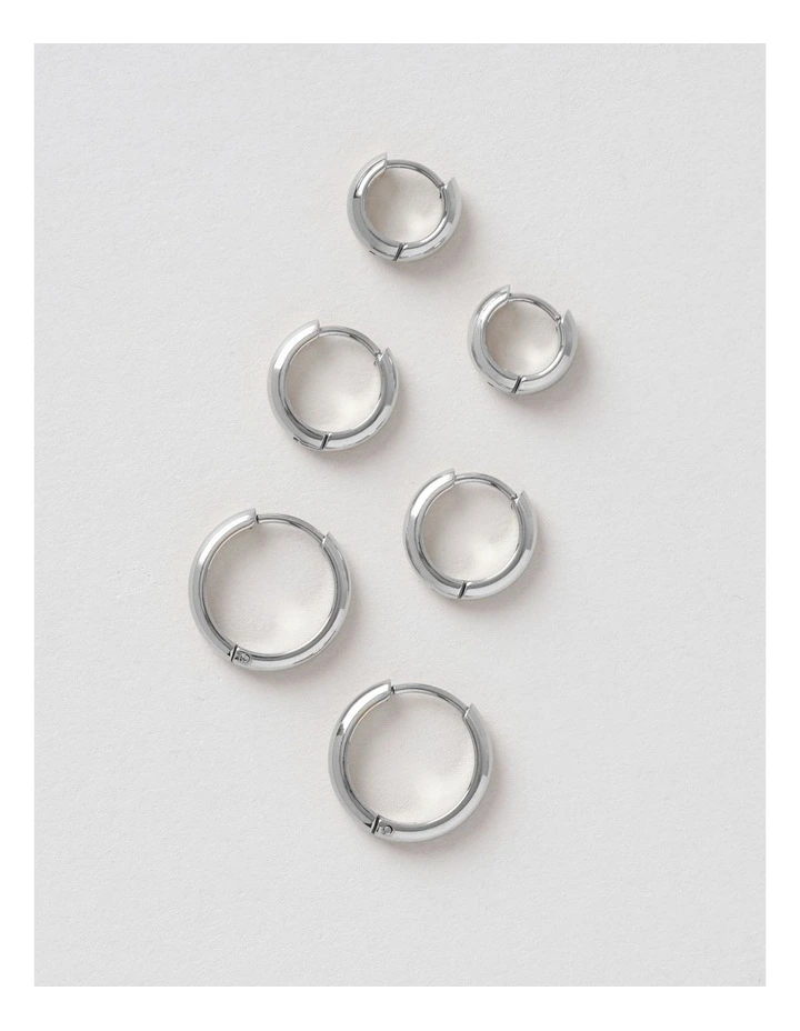 Three Pack of Huggies in Silver image 1