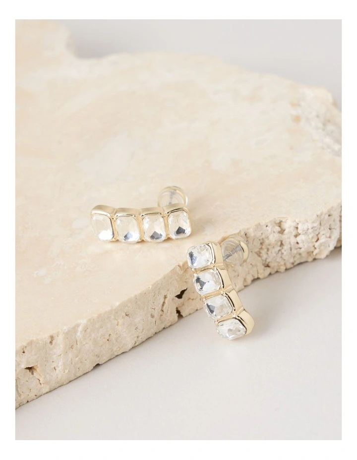 Quadruple Diamante Stud in Gold image 2