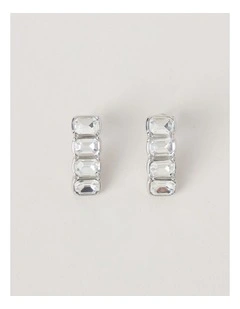 Quadruple Diamante Stud in Silver