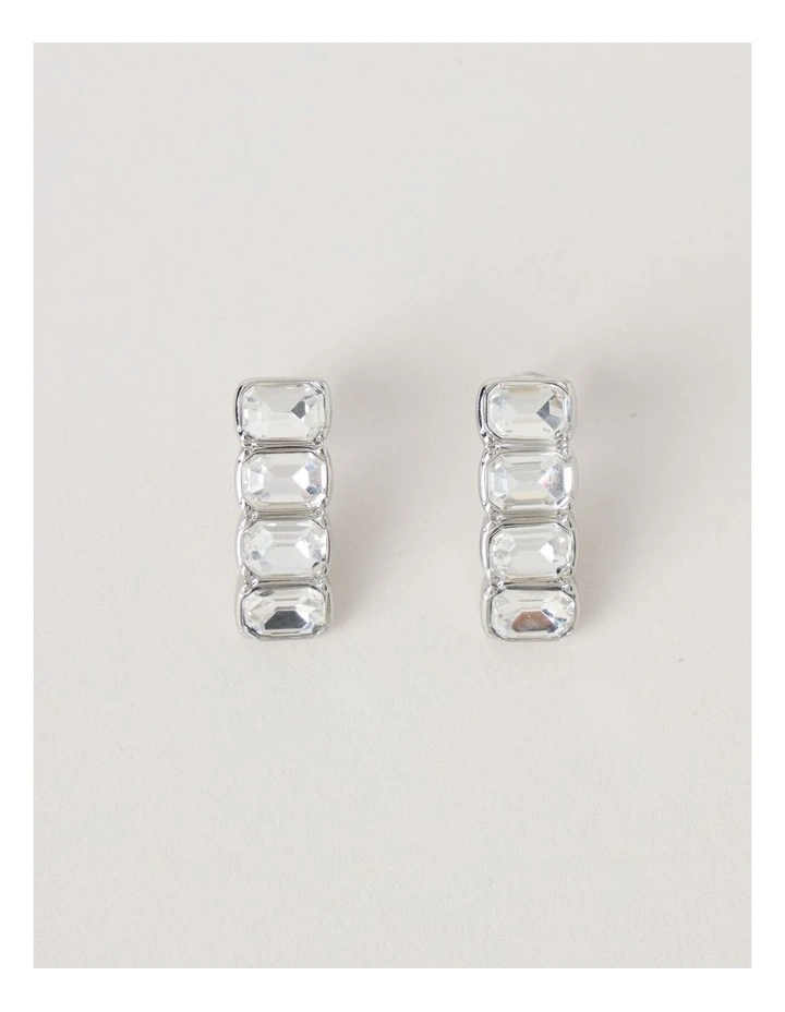 Quadruple Diamante Stud in Silver image 1