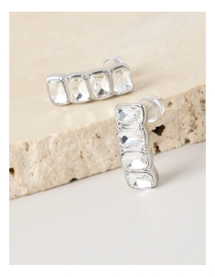 Quadruple Diamante Stud in Silver image 2