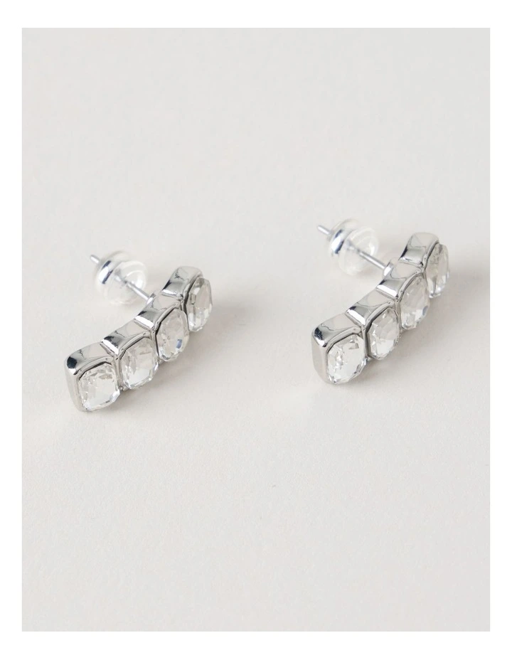 Quadruple Diamante Stud in Silver image 3
