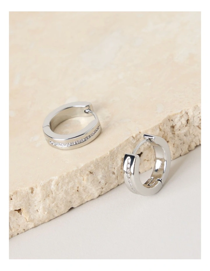 Diamante Sleeper in Silver image 2