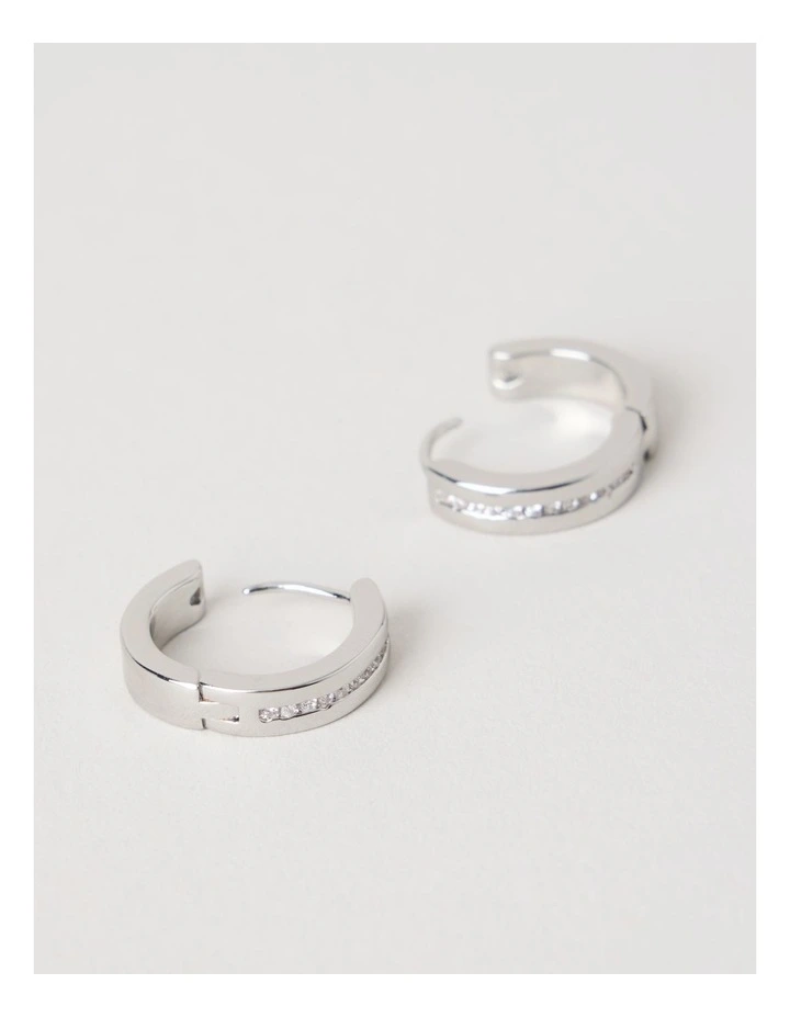 Diamante Sleeper in Silver image 3