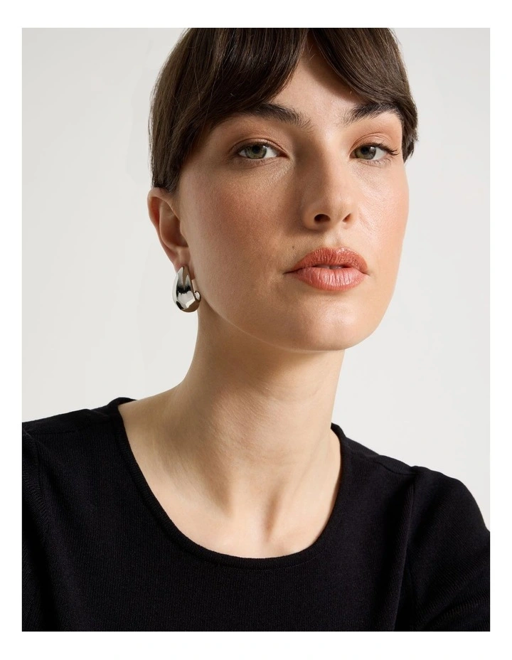 Drop Earrings in Silver image 2