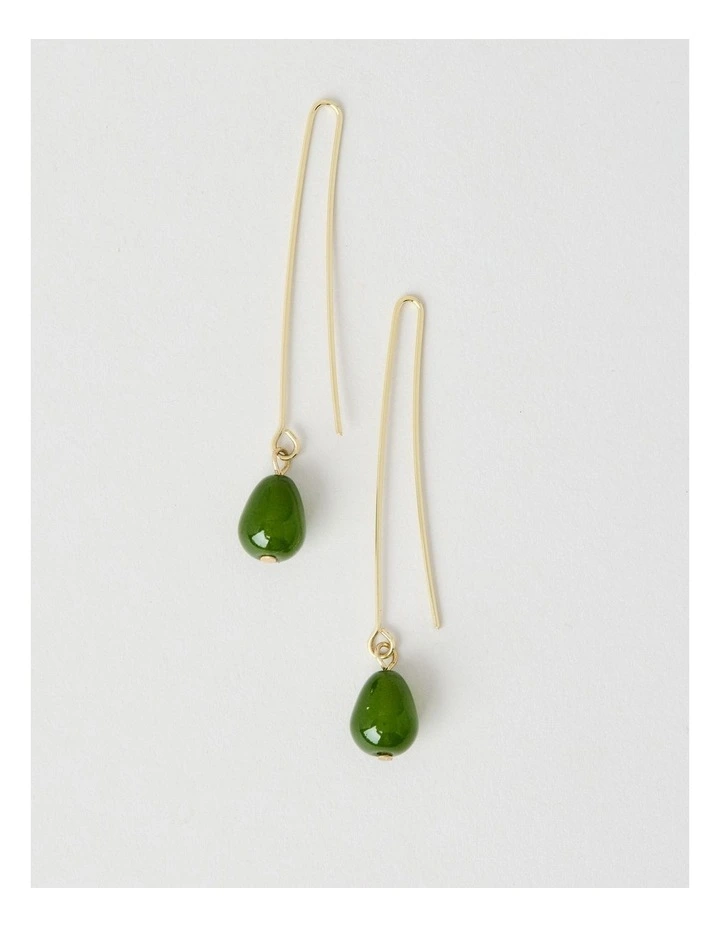 Resin Drop Earrings in Forest image 1