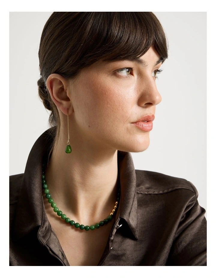 Resin Drop Earrings in Forest image 2