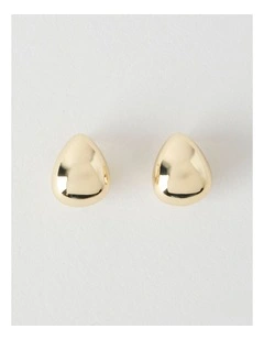 Teardrop Stud Earrings in Gold