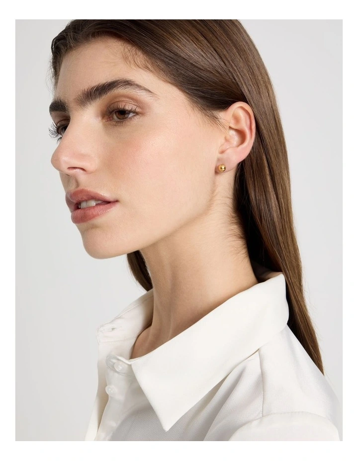 Waterproof Stud Earring Set in Gold image 2