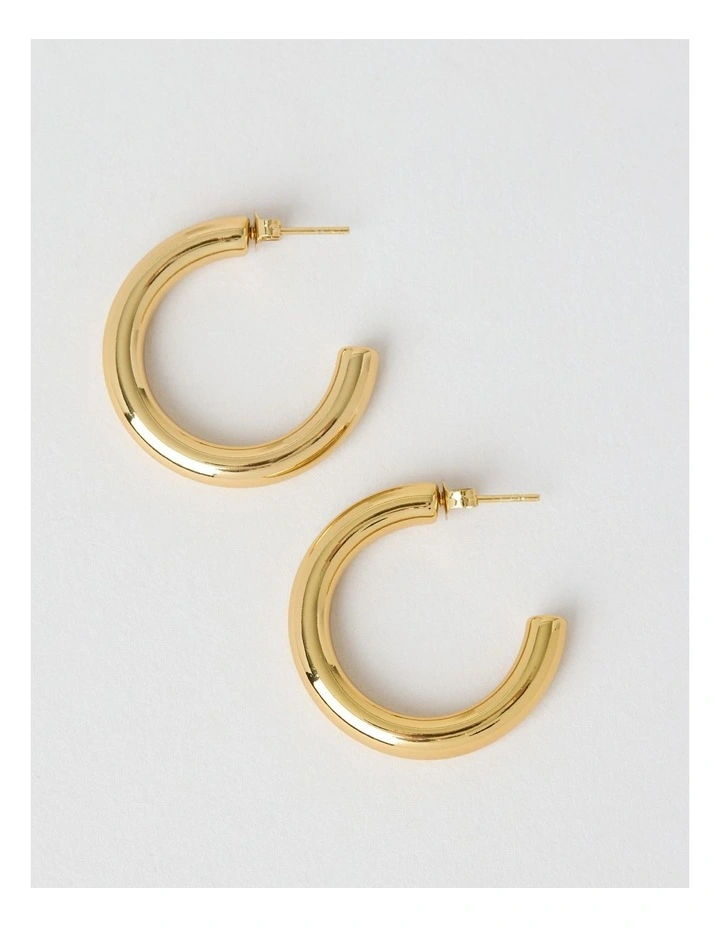 Waterproof Hoop 30mm in Gold image 1