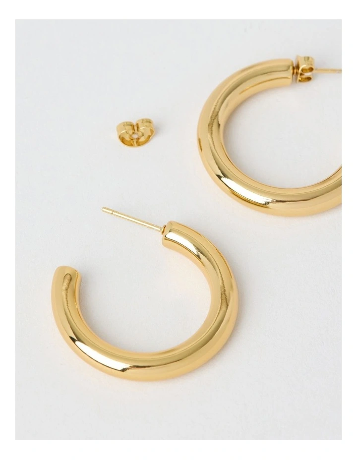 Waterproof Hoop 30mm in Gold image 3