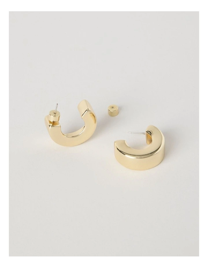 Chunky Hoops in Gold image 2