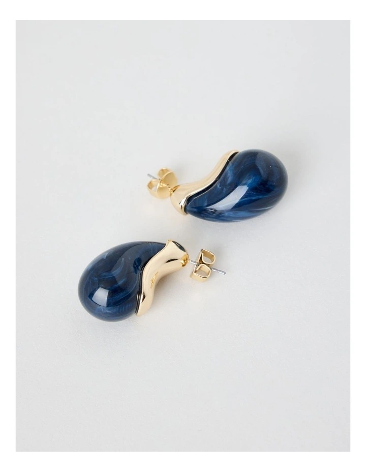 Teardrop Earrings in Navy image 5