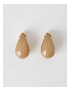 Teardrop Earrings in Tannin