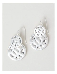 Hammered Earrings in Silver