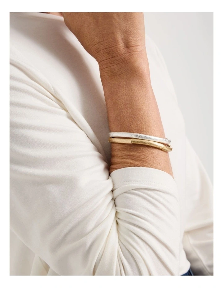 Two Tone Bracelets in Gold and Silver 2 Pack image 4