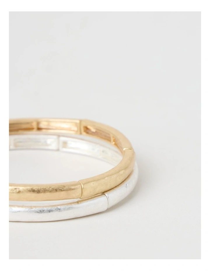 Two Tone Bracelets in Gold and Silver 2 Pack image 5