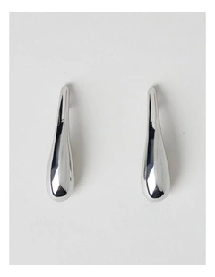 Smooth Drop Earring in Silver