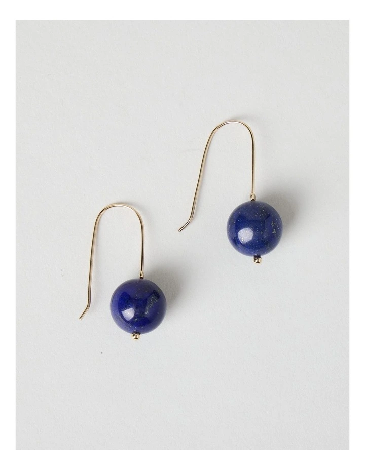 Ball Drop Hook Earring in Blue image 1