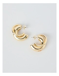 Twisted Hoops in Gold