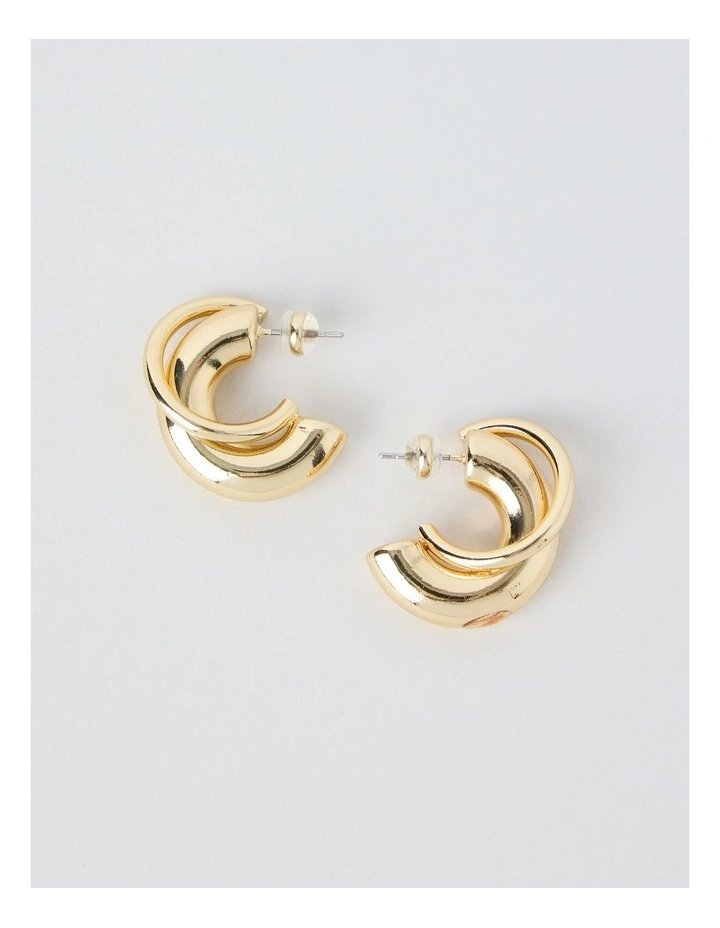 Twisted Hoops in Gold image 1