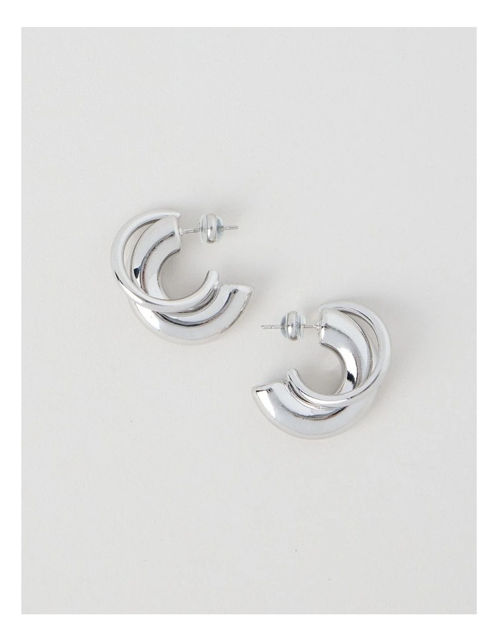Twisted Hoops in Silver image 3