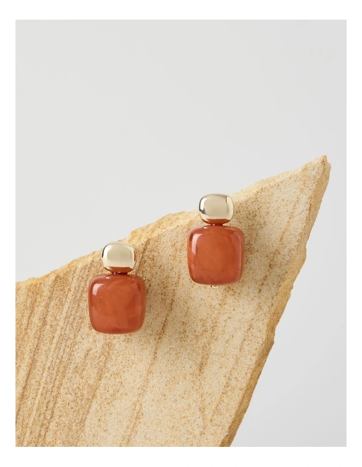 Cube Drop Earring in Arabian Spice image 1