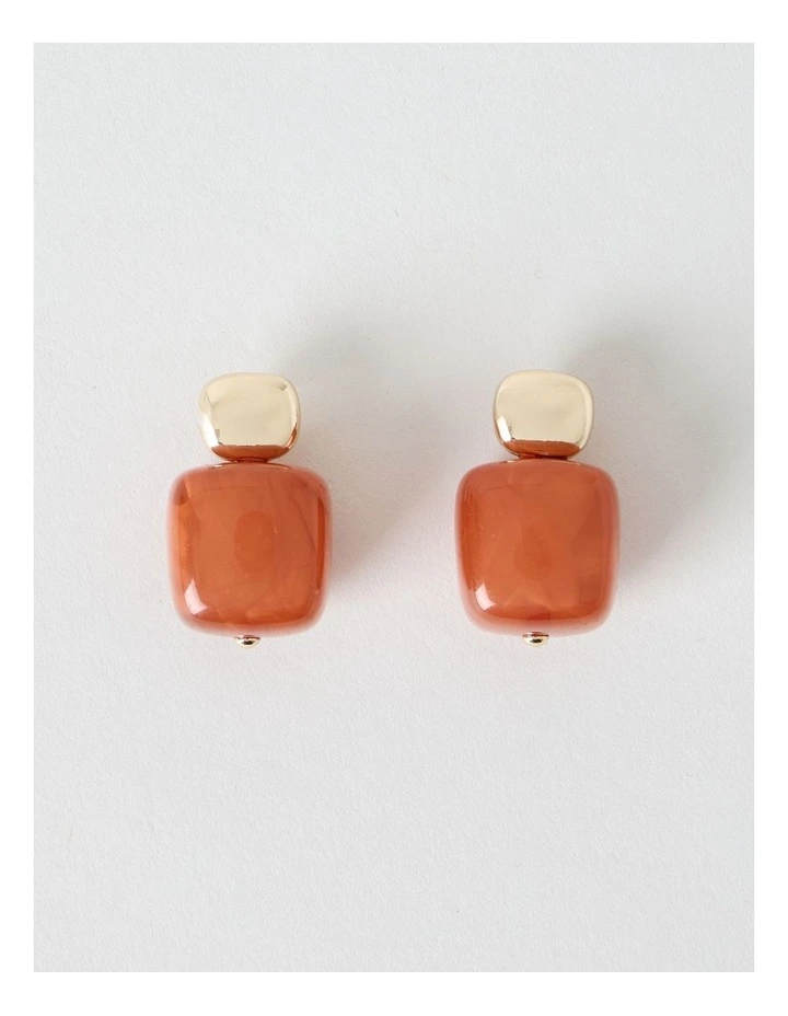 Cube Drop Earring in Arabian Spice image 2