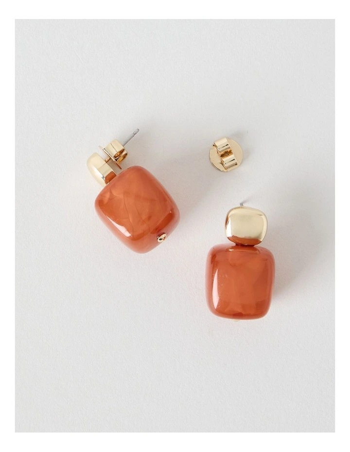 Cube Drop Earring in Arabian Spice image 3