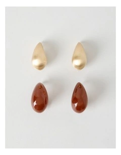 Droplet Earring 2 Pack in Gold