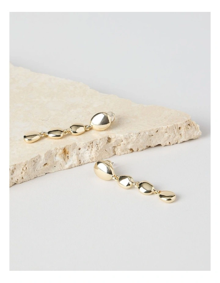 Bead Drop Earring in Gold image 2