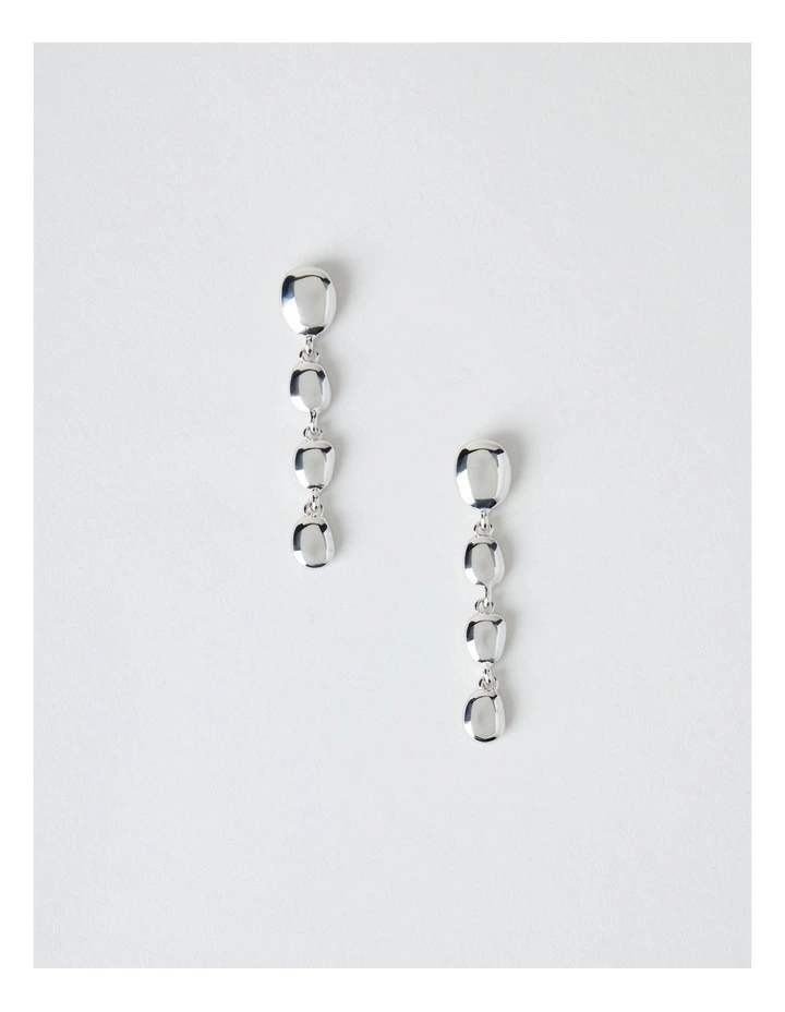 Bead Drop Earrings in Silver image 1