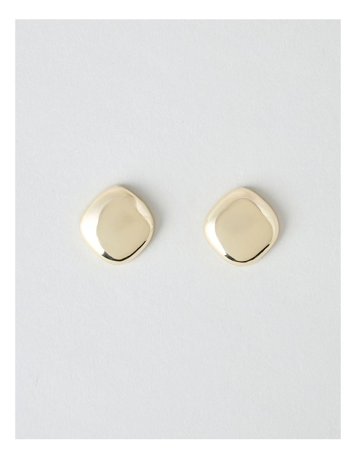 Squircle Stud Earrings in Gold image 1