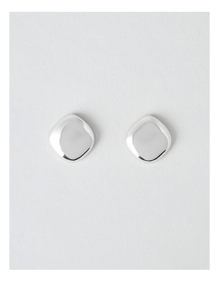 Squircle Stud Earrings in Silver image 1