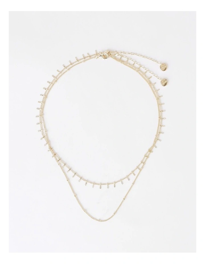 2 Layered Necklace in Gold image 1