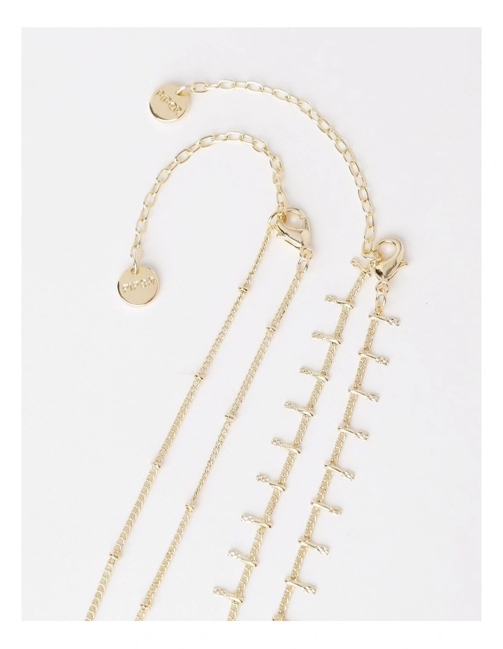 2 Layered Necklace in Gold image 7