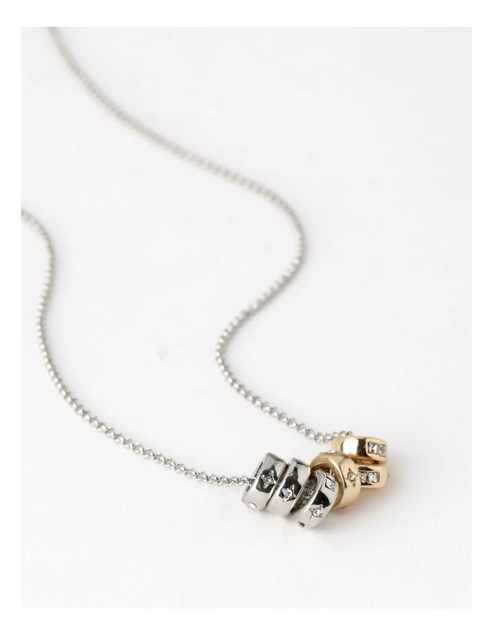Mixed Metal Charms Necklace in Gold & Silver image 3