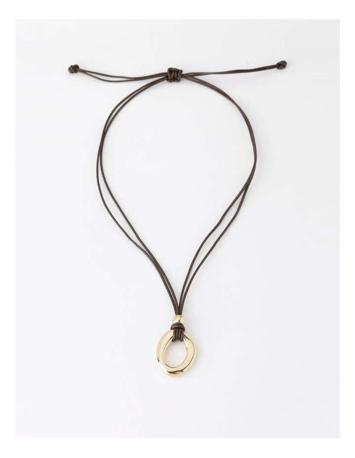 Statement Pendant Necklace in Gold image 1