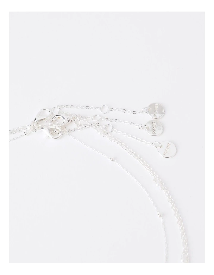 Piper Fine Crystal Double Layer Necklace in Silver MYER